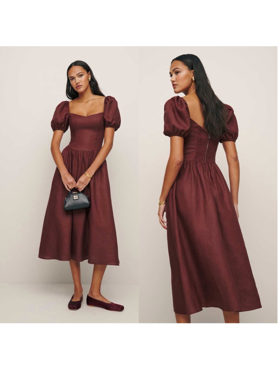 Reformation Dresses & Skirts - Reformation Davila Linen Chianti sz 0